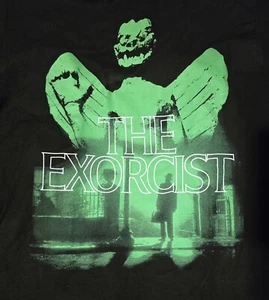 Camiseta artística póster de portada de película de terror El Exorcista negra verde talla M Halloween - Imagen 1 de 5