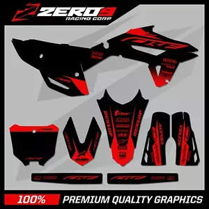 HONDA MOTOCROSS GRAPHICS KIT MX DECALS : CR CRF 85 150 125 250 450 BLOCK BLK/RED - Picture 1 of 1