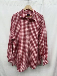 Brooks Brothers Dress Shirt Mens XXL Red Check Supima Cotton Oxford Button Down - Picture 1 of 6