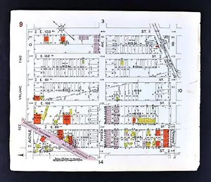 1929 Brooklyn Map Canarsie Rockway Avenue Sea View 98-103 Street New York City - Picture 1 of 2