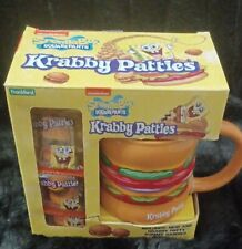 NEW Sponge Bob Square Pants Krabby Patties 14 oz Mug with Candy Gift Set 