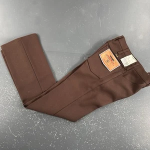 Pantaloni vintage Wrangler Wrancher da uomo 28x32 marroni regular fit made in USA bootcut nuovi con etichette - Foto 1 di 8