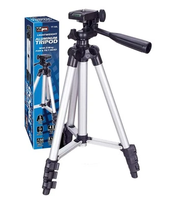 TT-50L 50 inch Lightweight Aluminum Tripod 3-Way Pan Tilt Head for Camera - Image 1 of 3