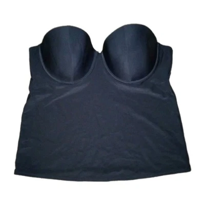 Traje de baño Tankini Old Navy para mujer talla XL negro blanco rayas sin tirantes Foto 1 de 4