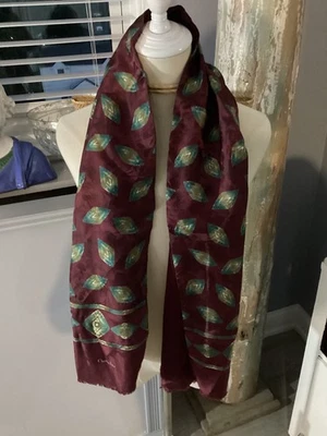 RARE VINTAGE AUTHENTIC CHRISTIAN DIOR 100% SILK SCARF 56"x11-1/4" MUST SEE NR - Image 1 of 4