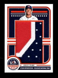 2025 PANINI STARS & STRIPES KYSON WITHERSPOON JERSEY PRIME PATCH 8/71 - Picture 1 of 2