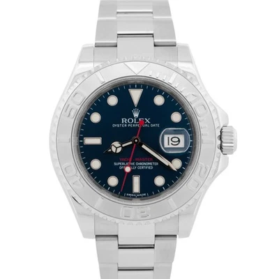 PAPELES Rolex Yacht-Master AZUL Platino 40mm Acero Inoxidable Reloj 116622 CAJA Foto 1 de 4