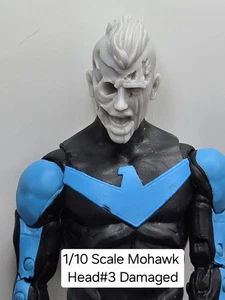 3d Printed INVINCIBLE MOHAWK MARK HEAD#3 1:10 7" SELECT DC MULTIVERSE SCALE - Picture 1 of 2