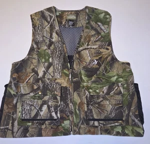 Realtree Quail Unlimited Camo Vest Hunting Dove Zip Pouch Pockets Size L - Picture 1 of 9