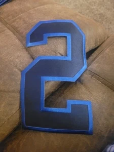 BRAND NEW BLUE IRON ON #2 NUMBER 8" - Picture 1 of 1
