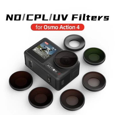 CPL UV ND4 ND8 ND16 ND32 Camera Lens Filter for DJI OSMO Action 4 Sports Camera - Image 1 of 4