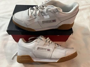Reebok Mens Workout Plus White/Tan_US 10.5_Pre-Owned_GIVING AWAY_NO RESERVE - Picture 1 of 5