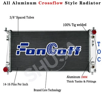 4 Row Radiator fit 04-08 Ford F150 Expedition /05-06 Lincoln Navigator Mark LT - Image 1 of 4
