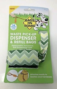 Bramton BAGS ON BOARD Dog Poop Bags Dispenser with 14 Refill Chevron New - Picture 1 of 2