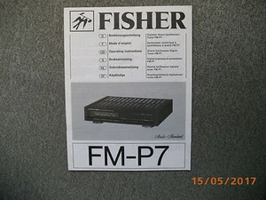 Bedienungsanleitung/Operating Instructions für Fisher FM-P7 Original - Bild 1 von 1