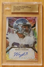 2023 LEAF METAL DEUCE VAUGHN 1/1 AUTO RC KALEIDESCOPE TIE DYE PRE-PROD PROOF 🔥 