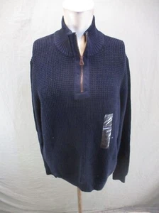 NWT Weatherproof Size M Men 100% Cotton 1/2 Zip High Collar Pullover 537 - Picture 1 of 14
