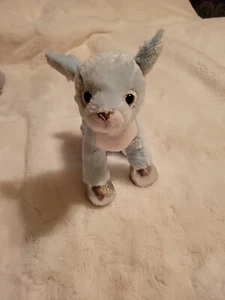 Ganz Plush Stuffed Deer Winter Fawn Blue & Silver 8" Long & Tall - Picture 1 of 5
