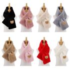 Women Winter Warm Shawl Neck Warmer Cross Scarf Solid Color Neckerchief Wrap