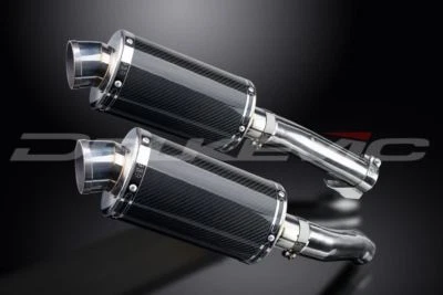 Silenciadores deslizantes ovais de carbono Delkevic 9" - Escape Kawasaki Z1000 2011-2016 - Imagem 1 de 3