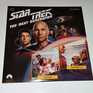 STAR TREK THE NEXT GENERATION Episodes 9 & 10 LaserDisc JUSTICE / THE BATTLE - Picture 1 of 2