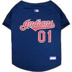 NWT Pets First Cleveland Indians Officially Licensed MLB Dog & Cat Jersey 