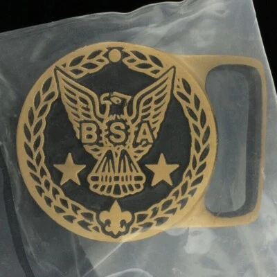Nuevo Max Silber Boy Scouts Bsa Eagle Scout Award Bronce Nos Vintage Hebilla de Cinturón Foto 1 de 2