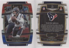 2021 Panini Select Concourse Red & Blue Prizm Die-Cut Davis Mills #65 Rookie RC