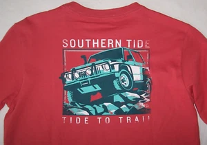 NWT Southern Tide to Trail Mineral Red GREEN MONSTER TRUCK Shirt Boys L 12/14 - Picture 1 of 3