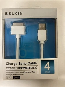 Charge Sync Cable Old Type Apple iPhone iPod USB 2.0 4ft 3G 4G Touch Nano - Picture 1 of 8