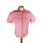 Best Connections Blouse Pink Shirt Size 14 Shortsleeve Vintage 90s Summer