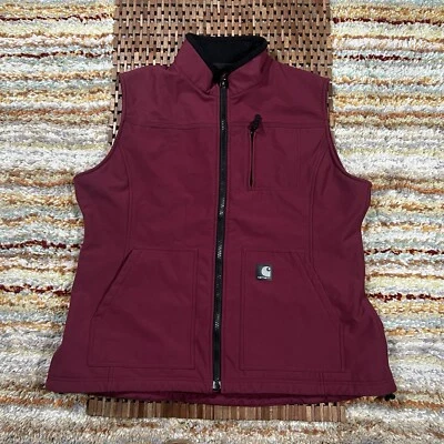 Carhartt Women's Soft Shell Vest Red Full Zip Size 2XL - Image 1 of 3