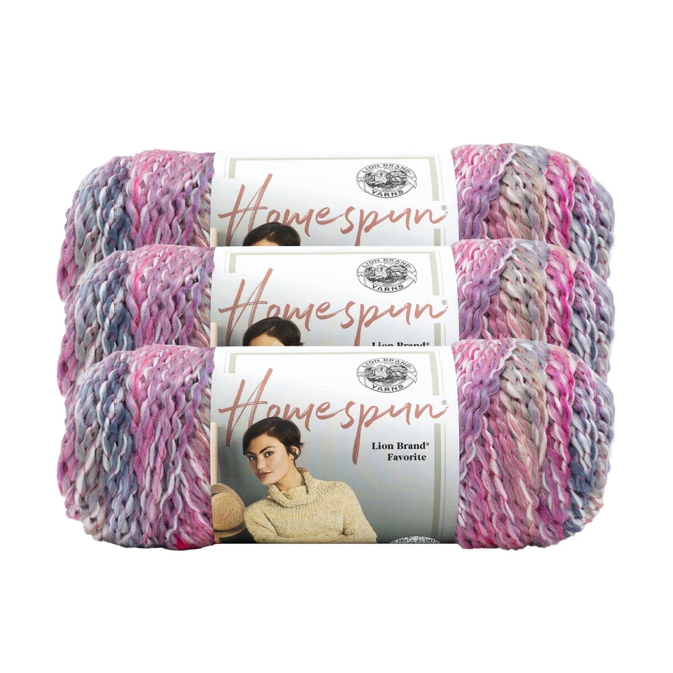 (3 Pack) Lion Brand Yarn 790-411A Homespun Yarn, Mixed Berries - Image 1 of 4