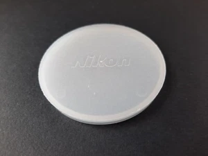 Vintage Nikon F Camera Body Cap Dust cover slip on type White 55mm - Picture 1 of 3
