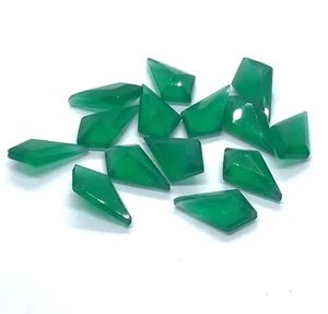 Kite Faceted Cut Green Onyx 7x12mm To 12x16mm Natural Calibrated Loose Gemstone - Picture 1 of 7