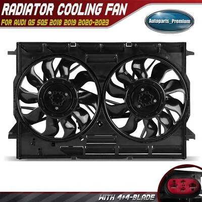 Dual Radiator Cooling Fan Assembly w/ Brushless Motor for Audi Q5 SQ5 2018-2023 - Image 1 of 4