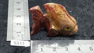 Animal poisson en STEATITE pierre mineraux sculpture décoration collection reiki - Picture 1 of 3