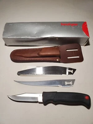 Kershaw sports trader 1095SBTL * с 3 лезвиями и кожаные ножны  - Изображение 1 из 4