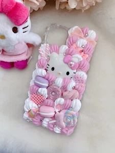 Coque téléphone décodeur chat rose Kawaii - Photo 1 sur 2