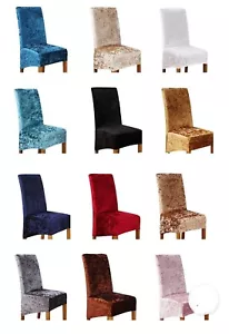 Chair Covers Crushed Velvet Dining Stretchable Christmas Slipcover sofa - Picture 1 of 21