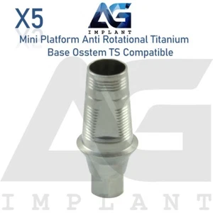 5 Titanium Base CAD/CAM Prosthetic 2.1mm Fit Mini Platform 0sstem® TS - Picture 1 of 5