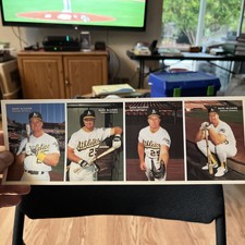 1990 Mother's Cookies Mark McGwire Four Card Uncut Sheet