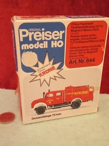 N748 Preiser 644 1:87 Magirus Mercur LF16 Ovp Kit Feuerwehr Cirkus Krone Zirkus - Bild 1 von 15