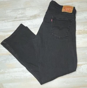 LEVI Jeans Uomo 514 Nero Tg 36 X 29 Levi’s Denim Pantaloni Gamba Dritta Rosso Tab - Foto 1 di 8
