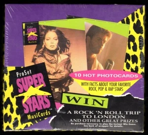 Factory Box- Pro Set 1991 SuperStars Musicards 1st Series Sealed Box - Picture 1 of 1