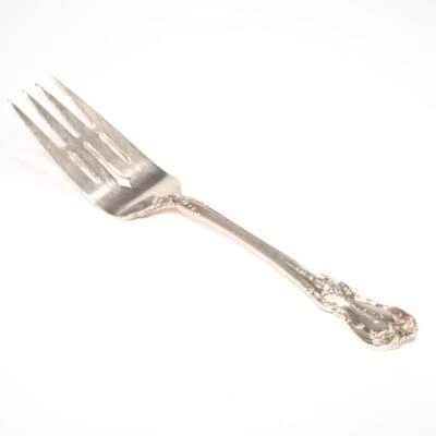 Tenedor para servir carne fría Old Master Towle plata esterlina monograma B 8,25" l Foto 1 de 4