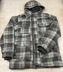 Volcom Stone / Volcom Scout “LODGER TOO PARKA JACKET” Full Zip Plaid - Size M - Picture 1 of 9
