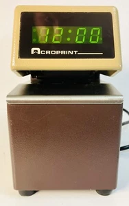 ACROPRINT Heavy Duty Time Recorder Model ETC with Key - Picture 1 of 12