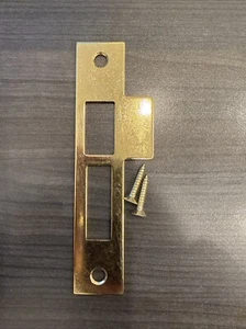 Antik/Vintage Stil Türschließblech, Halter, Einsteckschlitz, viktorianisch, Messing, 6" - Bild 1 von 2