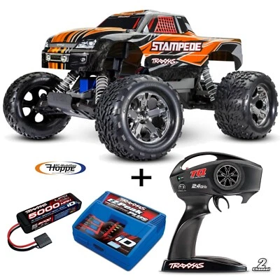 TRAXXAS# Stampede Orange Elektro 2WD Monster Truck 1/10 RTR + 4A Lader + Akku - Bild 1 von 4